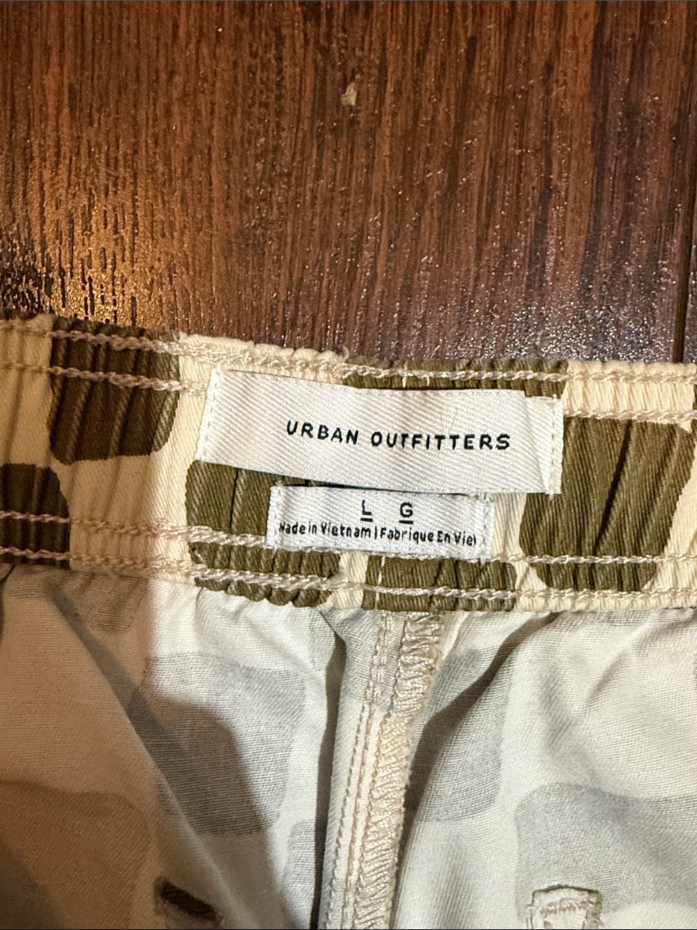 Urban Outfitters Olive and Cream Checkerboard mens pants size Large - Picture 5 of 11